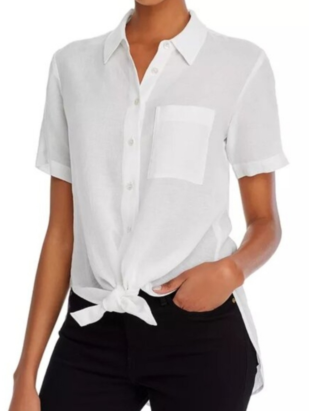 Theory White Linen Hekanina 2 Shirt